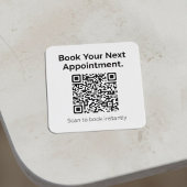 Book Your Next Appointment QR Code  Vierkante Sticker