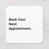 Book Your Next Appointment QR Code  Vierkante Visitekaartje (Voorkant)