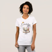 Bookaholic Leven Leuk Trendy Boek Liefhebbers T-shirt (Voorkant volledig)