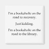 Bookaholic op de weg magneet (Voorkant)