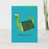 Bookasaurus - Funny Dinosaur Boek Kaart (Voorkant)