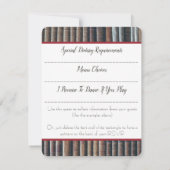  Bookcase RSVP / Reactie Kaart (Achterkant)