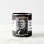 BOOKER T WASHINGTON Black History Quote Scripting Tweekleurige Koffiemok (Center)