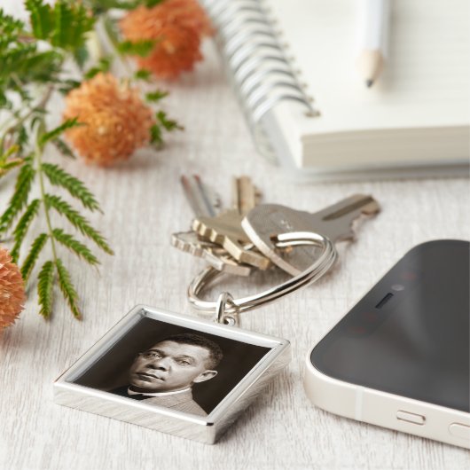 Booker T. Washington de grote accommodatie Sleutelhanger (Zijkant)