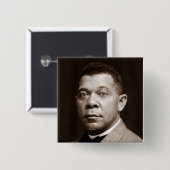 Booker T. Washington de grote accommodatie Vierkante Button 5,1 Cm (Voorkant /achterkant)