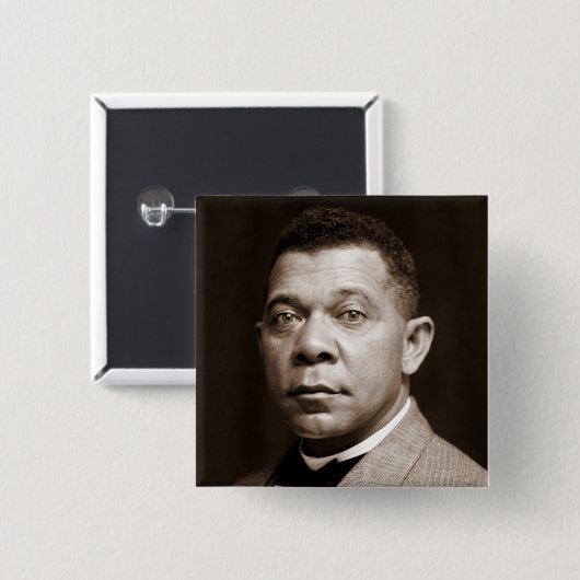 Booker T. Washington de grote accommodatie Vierkante Button 5,1 Cm (Voorkant /achterkant)