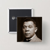 Booker T. Washington de grote accommodator Vierkante Button 5,1 Cm (Voorkant /achterkant)