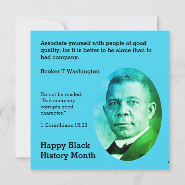 BOOKER T WASHINGTON Motivatie offerte voor scripts (Voorkant)