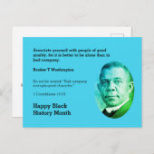 BOOKER T WASHINGTON Motivatie offerte voor scripts Briefkaart (Voorkant / Achterkant)