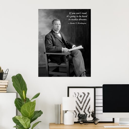 Booker T. Washington Poster (Thuiskantoor)