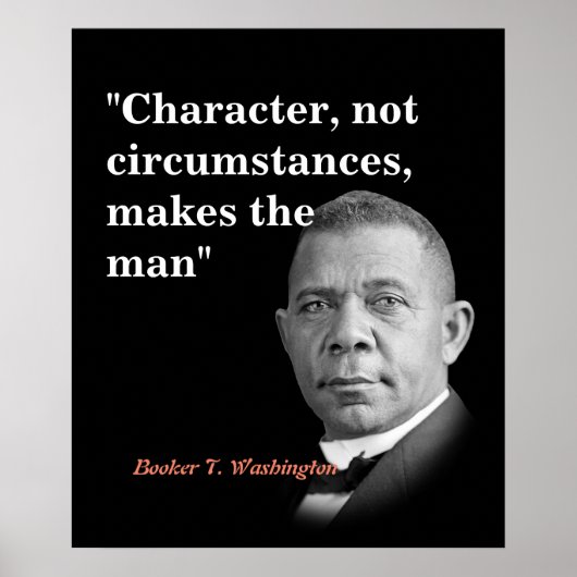 Booker T. Washington Quote Character Poster (Voorkant)