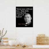 Booker T. Washington Quote over grote Mannen Poster (Keuken)