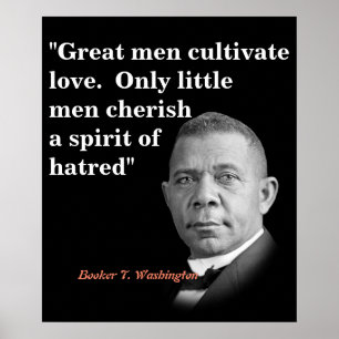 Booker T. Washington Quote over grote Mannen Poster