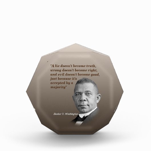 Booker T. Washington Quote over waarheid, juist, g Fotoblokken (Voorkant)