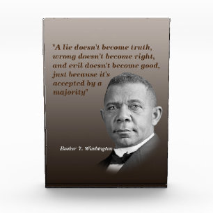 Booker T. Washington Quote over waarheid, juist, g Fotoblokken