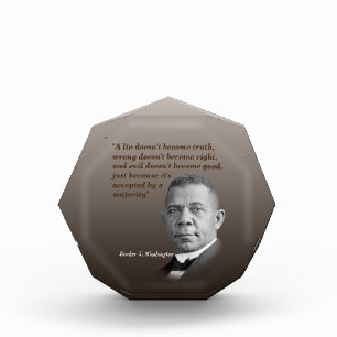 Booker T. Washington Quote over waarheid, juist, g Fotoblokken
