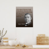 Booker T. Washington Quote over waarheid, juist, g Poster (Keuken)