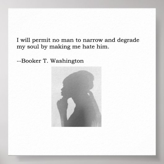 Booker T. Washington Quote Poster (Voorkant)
