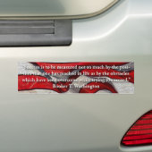 Booker T Washington succes citaat bumpersticker (Op auto)