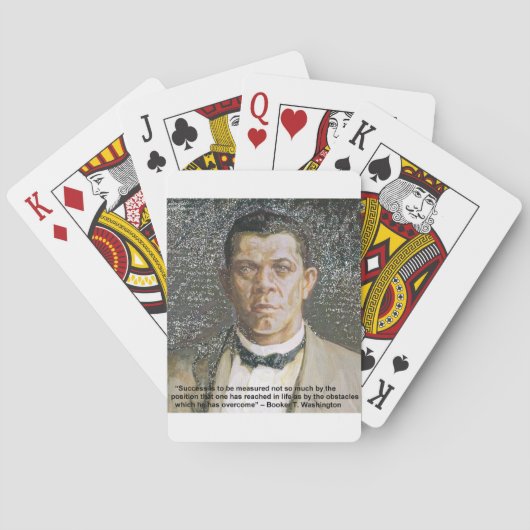 Booker T. Washington & succes citaat Speelkaarten (Achterkant)