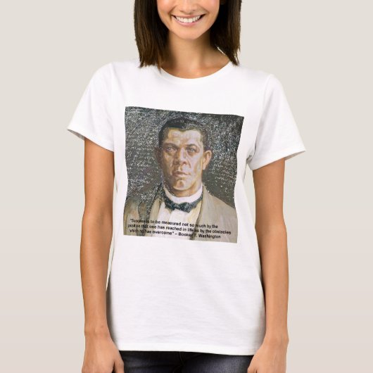 Booker T. Washington & succes citaat T-shirt (Voorkant)