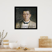 Booker T Washington & succes quote poster (Keuken)