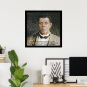 Booker T Washington & succes quote poster (Thuiskantoor)