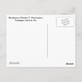 Booker T. Washington, Tuskegee Institute, Ala. Briefkaart (Achterkant)