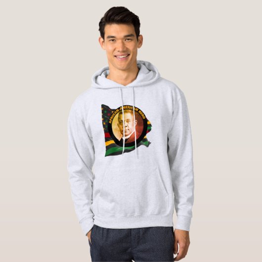 BOOKER T WASHINGTON Zwart Geschiedenis Maand Hoodie (Voorkant volledig)
