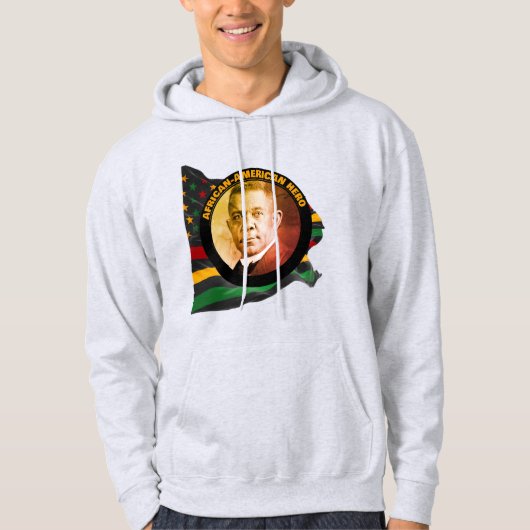 BOOKER T WASHINGTON Zwart Geschiedenis Maand Hoodie (Voorkant)