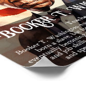 Booker T Washington Zwart Geschiedenis Maand Klasl Poster (Hoek)