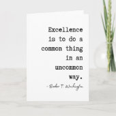 Booker T. Washington's Excellence Afstuderen Kaart (Voorkant)