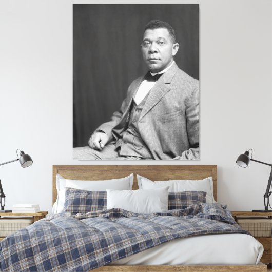 Booker Taliaferro Washington: Zwarte leraar Canvas Afdruk (Insitu (Slaapkamer))