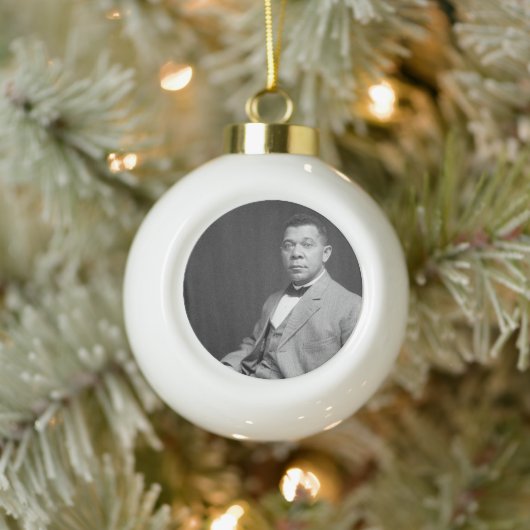 Booker Taliaferro Washington: Zwarte leraar Keramische Bal Ornament (Boom)