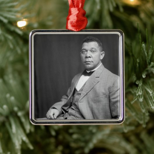 Booker Taliaferro Washington: Zwarte leraar Metalen Ornament (Boom)