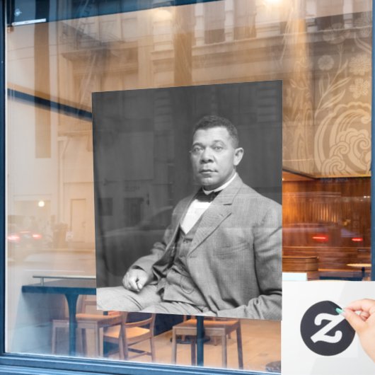 Booker Taliaferro Washington: Zwarte leraar Raamsticker (Cafe Raam)