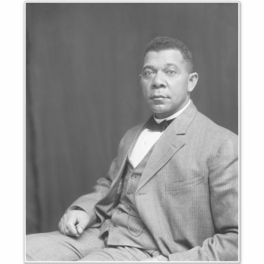 Booker Taliaferro Washington: Zwarte leraar Sticker (Voorkant)