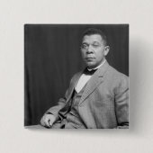 Booker Taliaferro Washington: Zwarte leraar Vierkante Button 5,1 Cm (Voorkant)