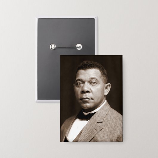 Booker Washington: Afro-Amerikaanse opvoeder Button (Voorkant / Achterkant)
