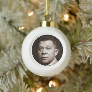 Booker Washington: Afro-Amerikaanse opvoeder Keramische Bal Ornament