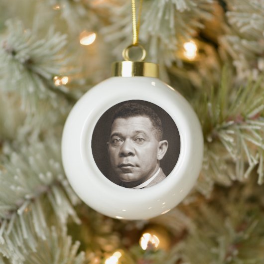 Booker Washington: Afro-Amerikaanse opvoeder Keramische Bal Ornament (Boom)