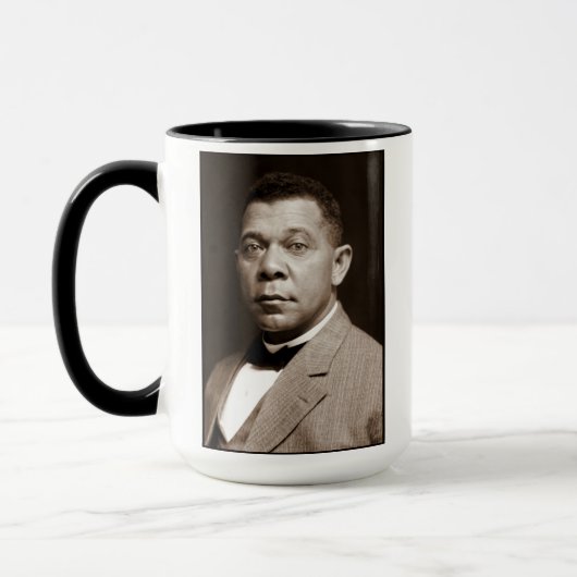Booker Washington: Afro-Amerikaanse opvoeder Mok (Links)