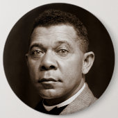 Booker Washington: Afro-Amerikaanse opvoeder Ronde Button 6,0 Cm (Voorkant)