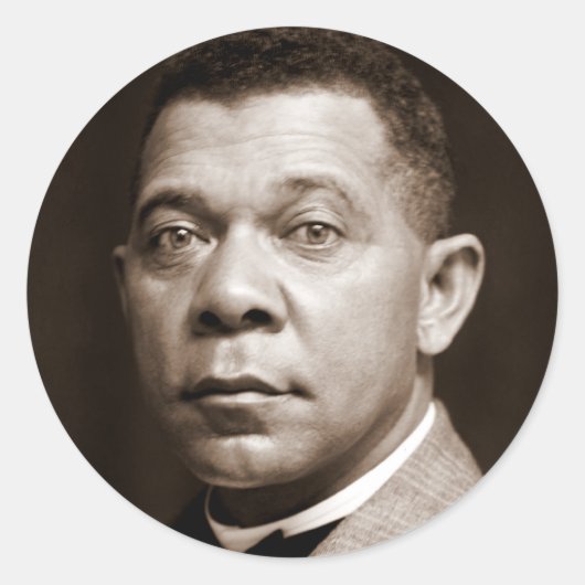 Booker Washington: Afro-Amerikaanse opvoeder Ronde Sticker (Voorkant)