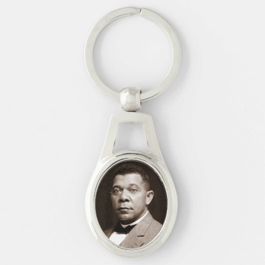 Booker Washington: Afro-Amerikaanse opvoeder Sleutelhanger (Voorkant)