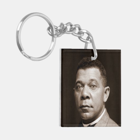 Booker Washington: Afro-Amerikaanse opvoeder Sleutelhanger (Voorkant Links)