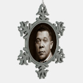 Booker Washington: Afro-Amerikaanse opvoeder Tin Sneeuwvlok Ornament (Links)