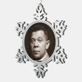 Booker Washington: Afro-Amerikaanse opvoeder Tin Sneeuwvlok Ornament (Rechts)