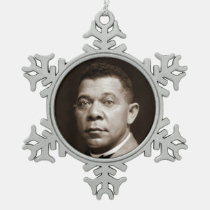 Booker Washington: Afro-Amerikaanse opvoeder Tin Sneeuwvlok Ornament