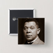 Booker Washington: Afro-Amerikaanse opvoeder Vierkante Button 5,1 Cm (Voorkant /achterkant)